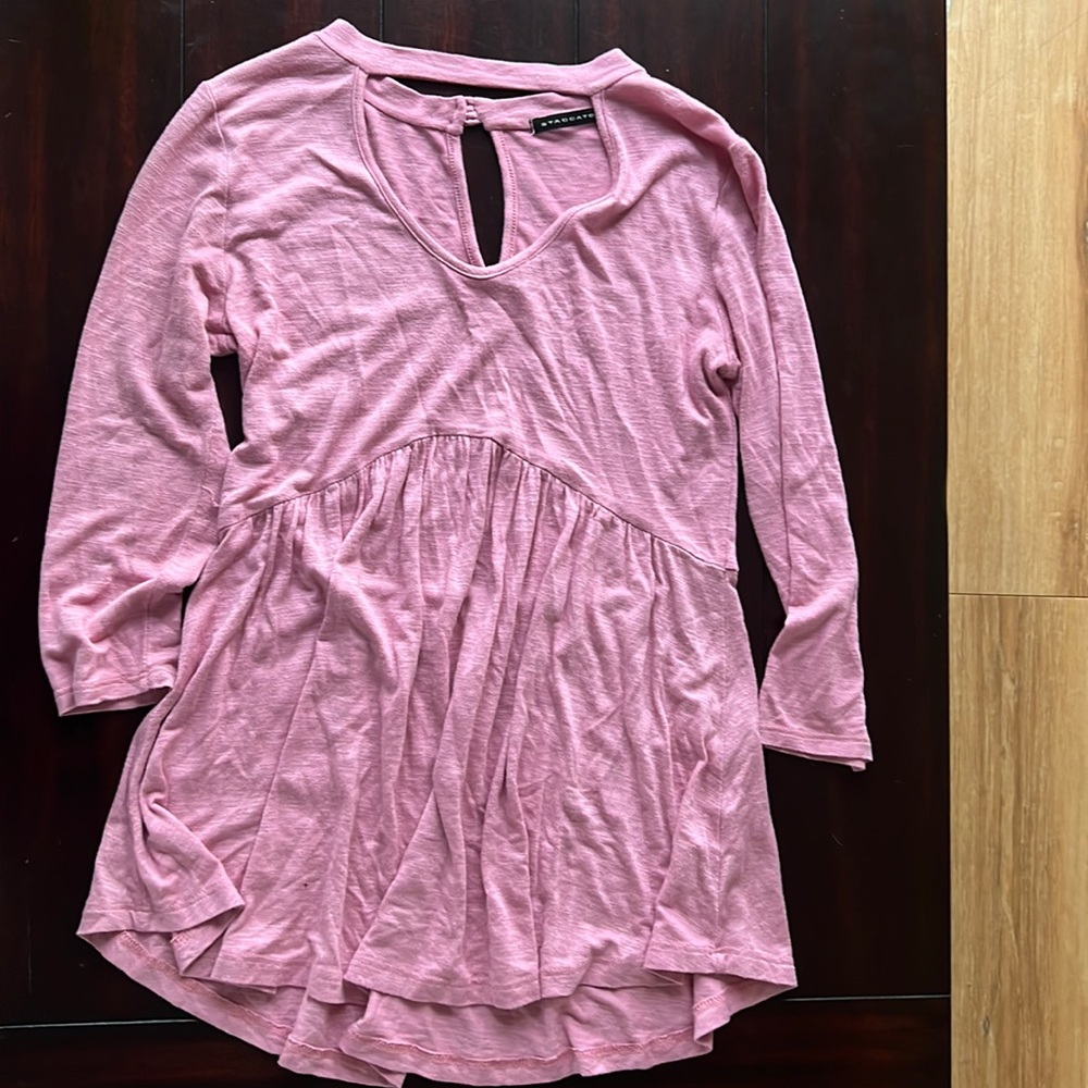 Staccato pink shirt.